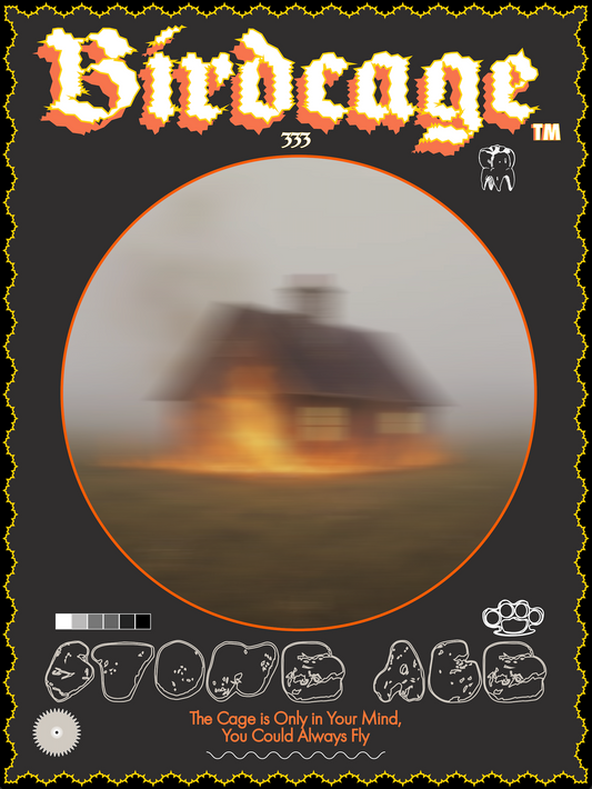 STONE AGE FLAME PRINT 11X14